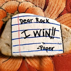 Hand painted fun rock